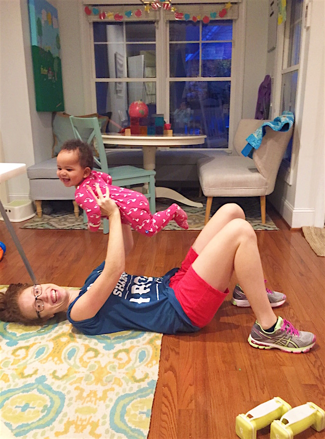 Lara Casey Blog Running Weight training with kids1